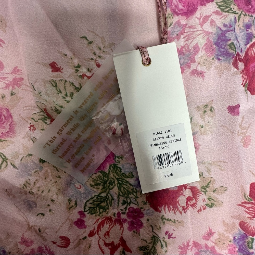 NWT LoveShackFancy Garner Mini Dress in Shimmering Springs 6 - Picture 12 of 14